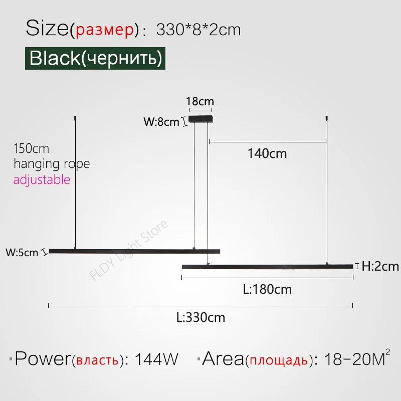 LED Chandelier for Modern Nordic Minimalist Style Dining Room and Kitchen