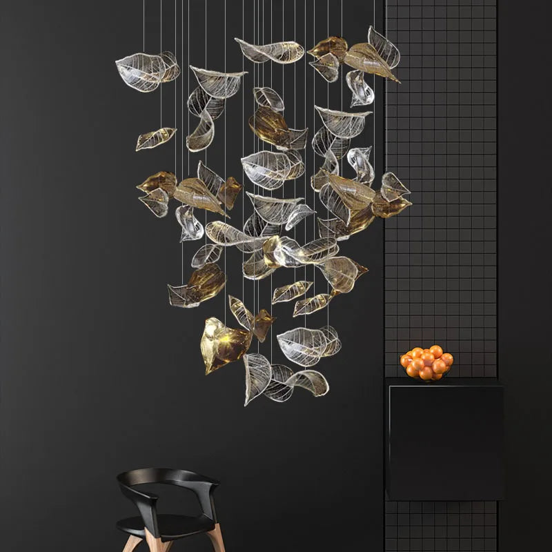 Luxury LED Chandelier: Modern Hall Duplex Hotel Lobby Pendant Light