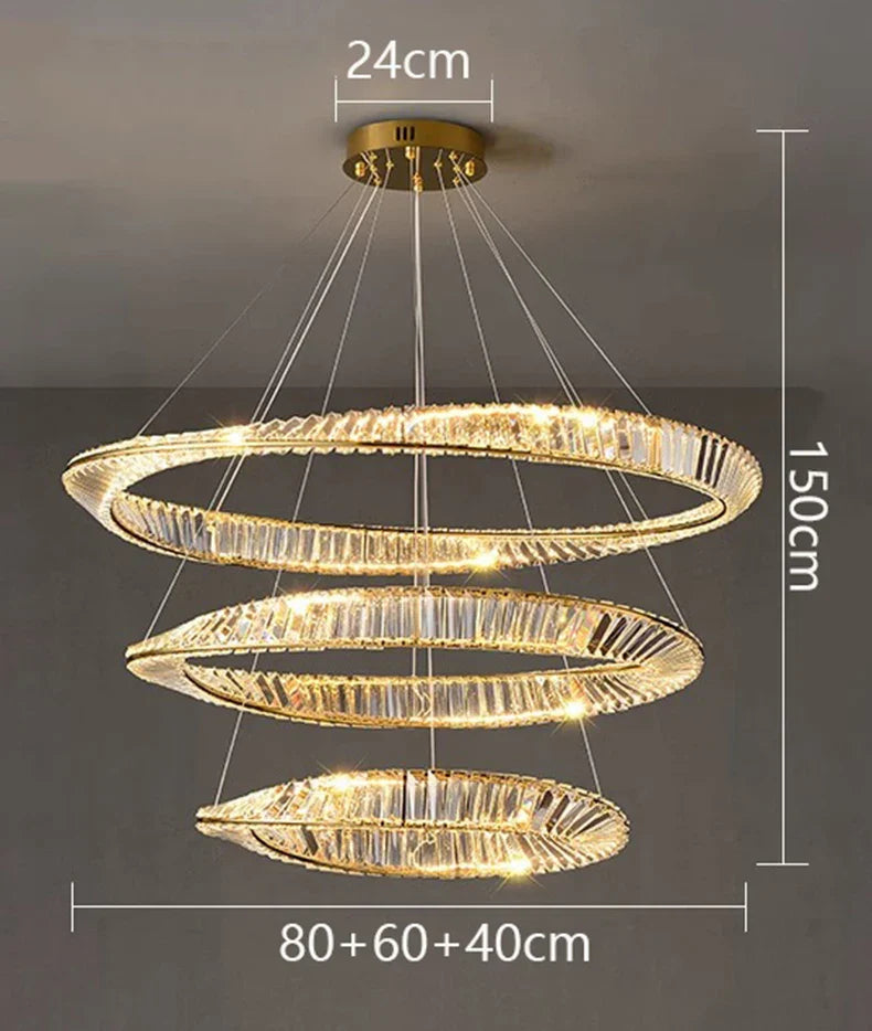 Crystal Chandelier: Luxury Pendant Lamp for Living Room and Bedroom