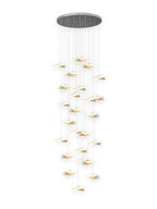 Crystal Glass Staircase Chandelier: Modern Nordic Luxury Living Room Lighting