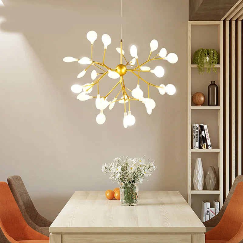 Modern Firefly Pendant Chandelier LED Light Acrylic Ceiling Lamp for Home Decor