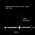 Glass Tubes LED Chandelier: Modern Luxury for Living Room, Bedroom, Hotel & Aisle