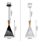 Nordic Modern Wood Pendant Light by - LED E27 Vintage Industrial Fixture for Home