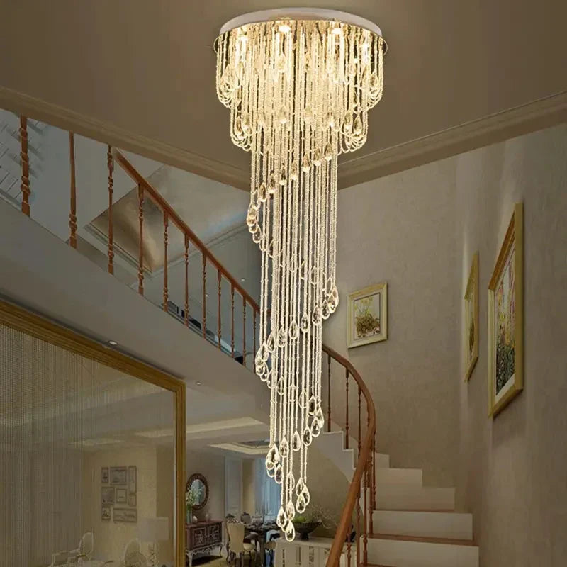 Modern LED Chandelier for Living & Dining Room - Stylish Crystal Lustre Pendant Light