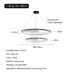 Nordic Minimalism Ring LED Chandelier Acrylic Circle Pendant Light Fixture