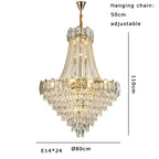 Luxury Crystal Chandelier LED Light Living Room Suspension Luminaire