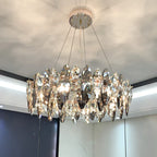 Luxury Crystal Light Chandelier: High-End Nordic Kitchen Living Room Home Decor