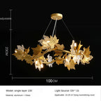 Maple Leaf Branches Chandelier for Living Dining Room - 2023 Design
