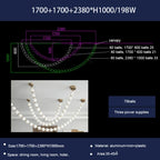 Pearl Necklace Chandelier: Modern Luxury Pendant Light for Living Room, Staircase, Foyer