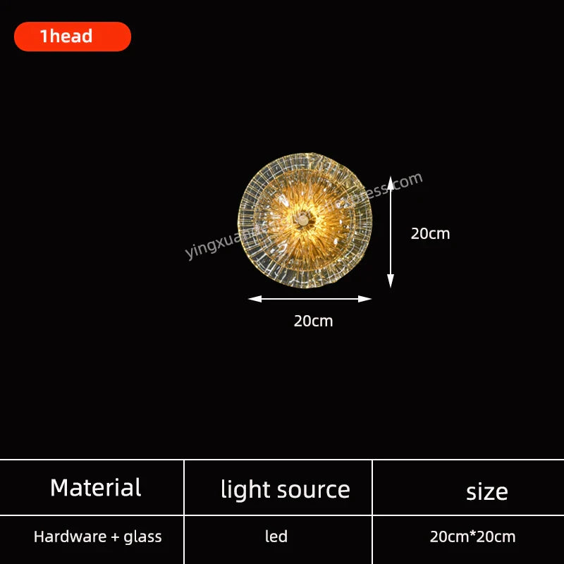 Modern Round LED Wall Lamp Luxury Design Indoor Lighting Fixture