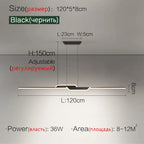 Modern Minimalist Chandelier Lamps Luxury Designer Strip Table Island Light