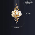 Crystal Flower Luxury Chandelier for Home Decor