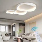 White LED Ceiling Chandelier for Living Room Bedroom with Remote Control