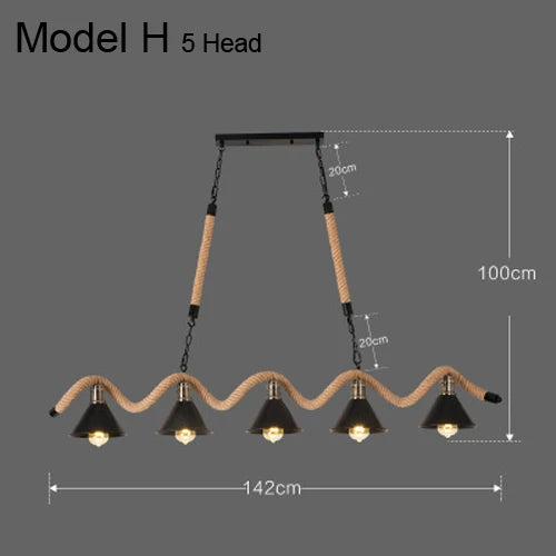 Industrial Rustic Pendant Lights Indoor Lamp for Living Dining Room Home Décor