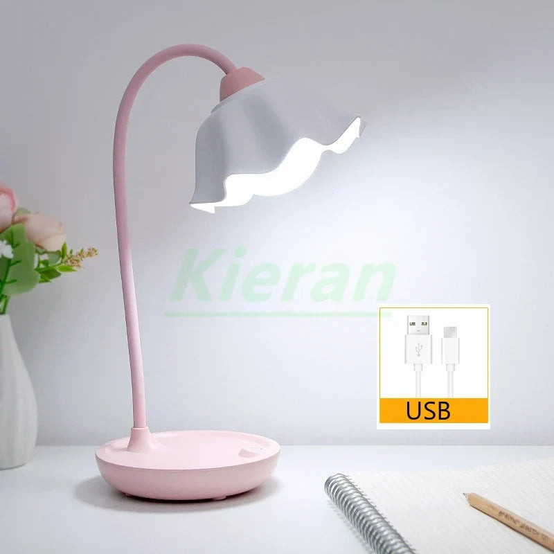 Lotus Floor Lamp: Modern LED Desk Lamp for Bedroom Study Living Room