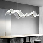 Acrylic Ribbon LED Pendant Chandelier - Designer Dining Room Hanging Lamp