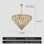 Crystal Chandelier: Elegant Small Duplex Living Room Loft Hotel Lobby Staircase Lighting