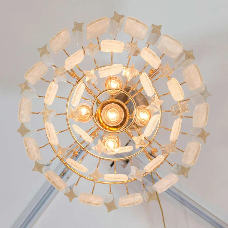 Crystal Bedroom Pendant Lamp: Designer Luxury Glass Lighting for Living Room