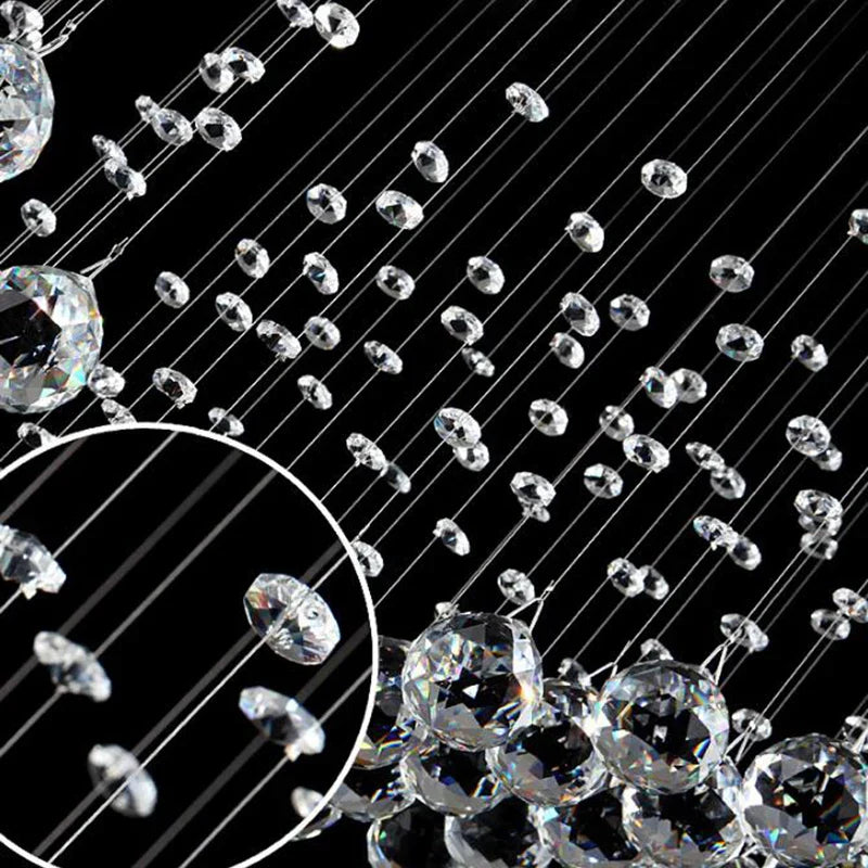 Crystal Pendant Lights: Modern Luxury Rectangle Hanging Lamps for Home Indoor Decor