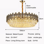 Crystal Pendant Chandelier: Modern Luxury LED Lighting for Villa Living Room Dining Room Lighting