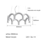 Nordic Arch LED Chandelier: Modern Art U-shaped Pendant Lamp for Kitchen, Dining, and Bar décor