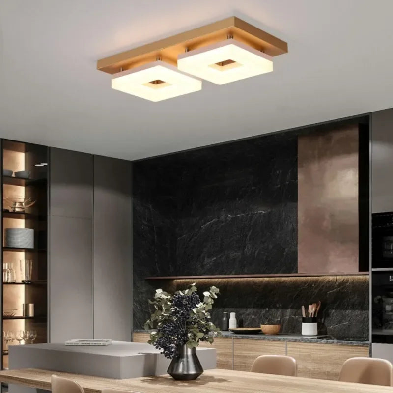 Modern Square LED Ceiling Light for Corridor, Hallway, Bedroom - Simple & Stylish Room Lighting