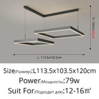 Nordic Designer Aluminum LED Chandelier for Living Room Dining Table by Afralia™