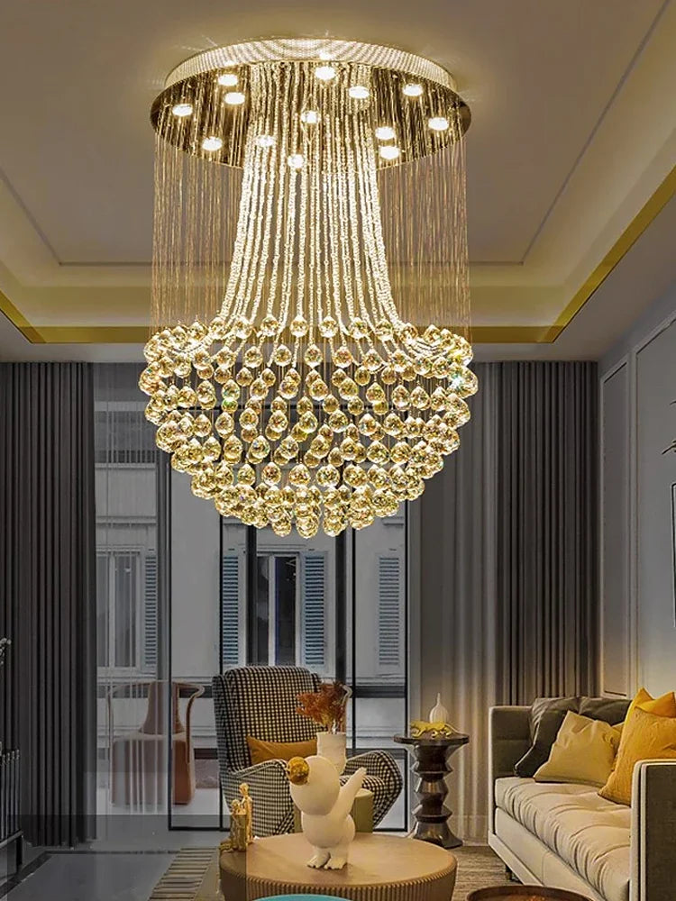 Modern Luxury Crystal Chandelier for Living Room, Dining Room, or Aisle