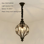 Vintage Lantern Chandelier for Living Room Bedroom Stairwell - Modern Country Style Lighting