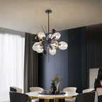 Luxury Glass Ball Chandelier LED Pendant Light for Living Room, Bedroom, and Hotel.
