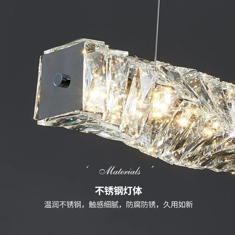 Modern Crystal LED Ceiling Chandelier for Luxury Living Room Décor