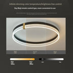 Modern Minimalist LED Ceiling Light with Remote Control for Living Room and Bedroom