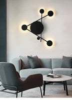 Nordic Black-White Warm Light Bedroom Wall Lamp