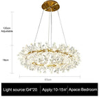 Luxury Crystal Chandelier LED Ceiling Light for Modern Living Room & Bedroom