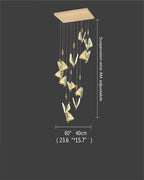 Butterfly LED Chandelier: Modern Hanging Light for Home, Bedroom, Coffee Store & More