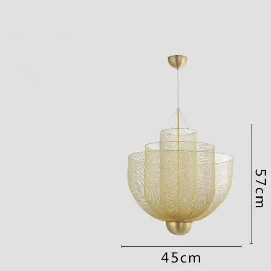 Metal Grid LED Chandelier: Modern Fashion for Home, Dining & Living Room