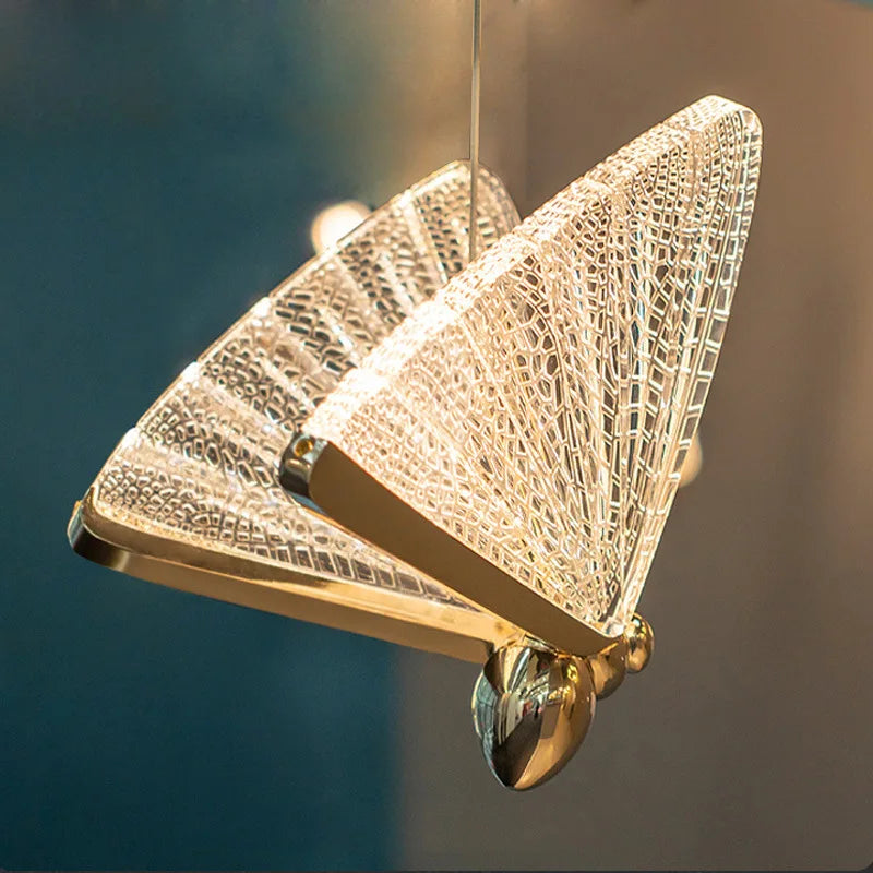 Butterfly LED Pendant Lamp: Modern Luxury Staircase & Bedroom Lighting Fixtures