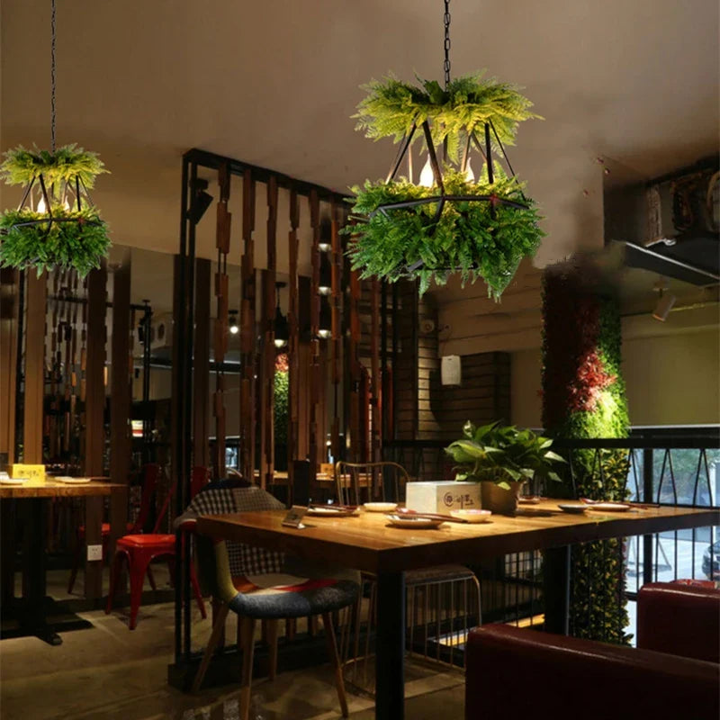 LED Hanging Plants Chandelier for Living Room - Eye Protection Green Light