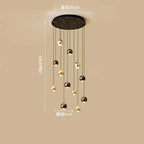 Modern Gold Crystal Chandelier: Minimalist Staircase Art Decor Lighting Fixtures
