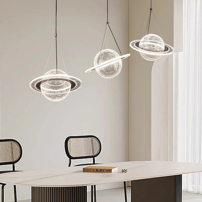 Nordic Globe Acrylic LED Chandelier Room Decor BED Lights