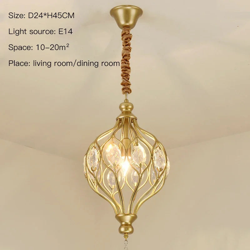 Vintage Lantern Chandelier for Living Room Bedroom Stairwell - Modern Country Style Lighting
