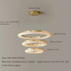 Nordic Crystal LED Ceiling Chandelier for Dining Room Kitchen Living Room