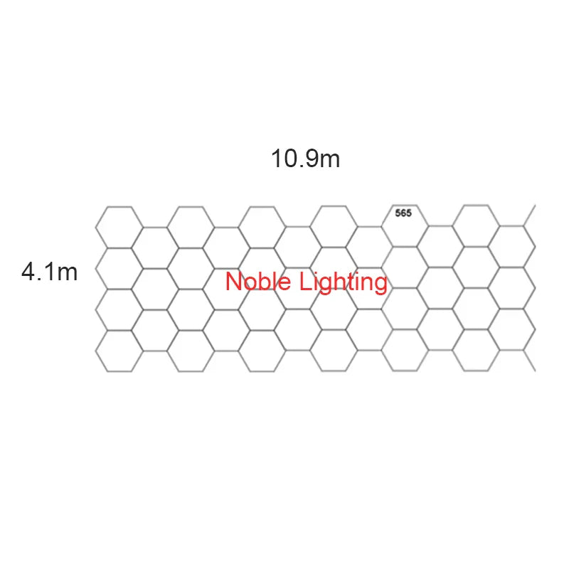 Honeycomb LED Car Detailing Ceiling Light - Customized Hexagon Design for Showroom