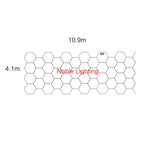 Honeycomb LED Car Detailing Ceiling Light - Customized Hexagon Design for Showroom