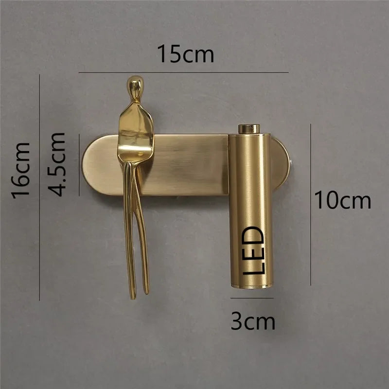 Postmodern LED Wall Lamp for Luxury Living Room, Bathroom, and Bedside Decor