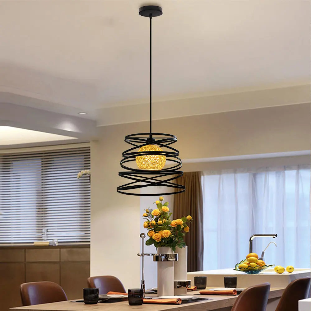Retro Industrial Brass Pendant Chandelier for Living Room