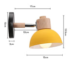 Modern Nordic Wood Wall Lamp Sconce Light LED Indoor Lighting Bedroom Living Room