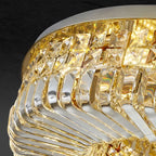 Crystal Ring LED Ceiling Lamp: Modern Luxury for Home Décor