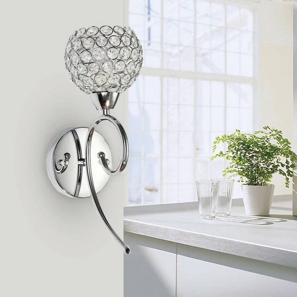Modern Crystal Wall Lamp for Home Living Room Bedroom Decor