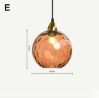 Water Grain Glass Pendant Light for Kitchen Bar Dining Room